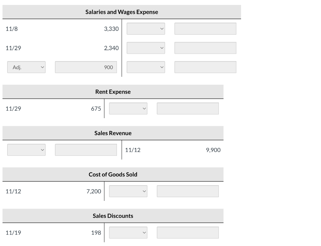 11/29 & 1,215 & 11/29 & 2,340 \\ \hline 11/30 Bal. &