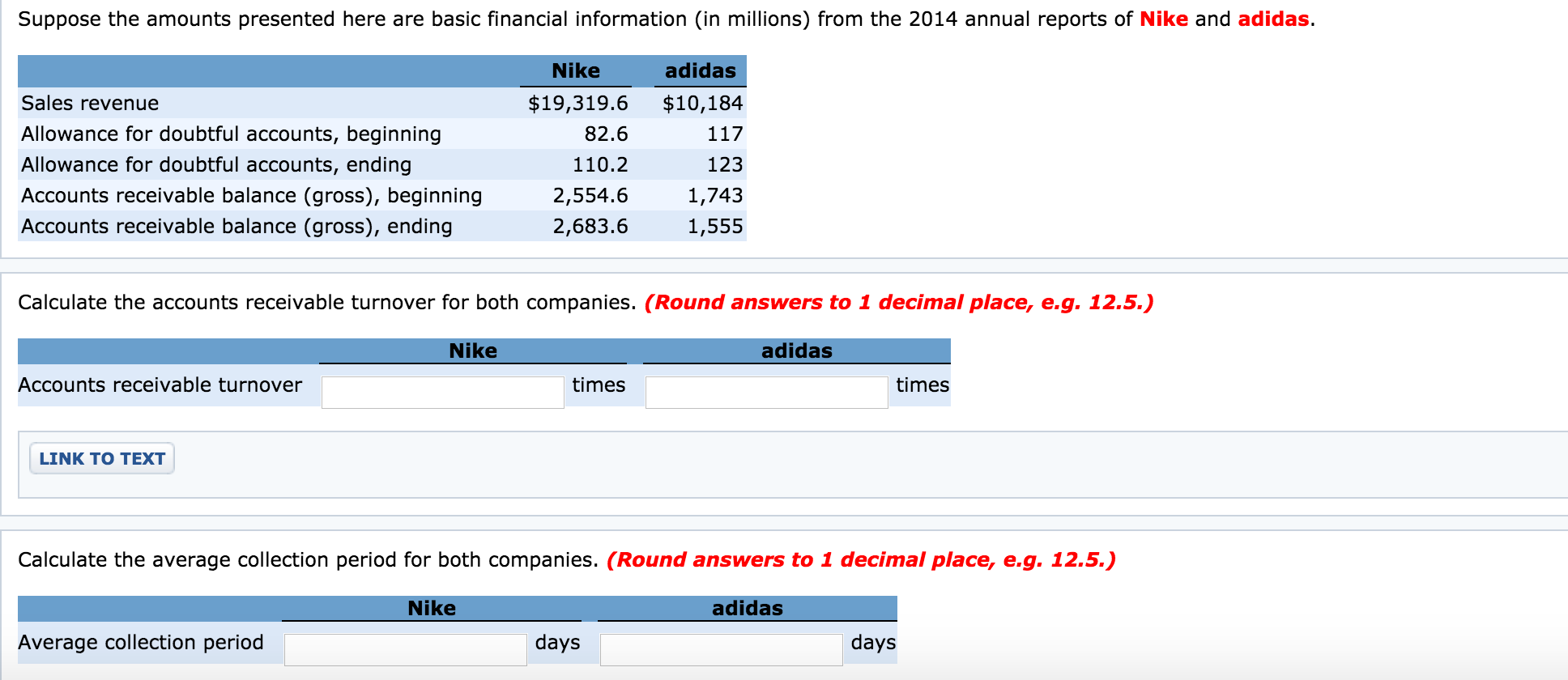  Suppose the amounts presented here are basic financial information (in millions)