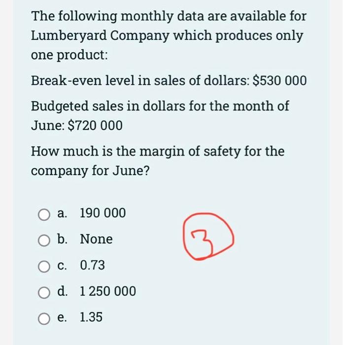 the total sales line. d. Line F is the Total sales line.