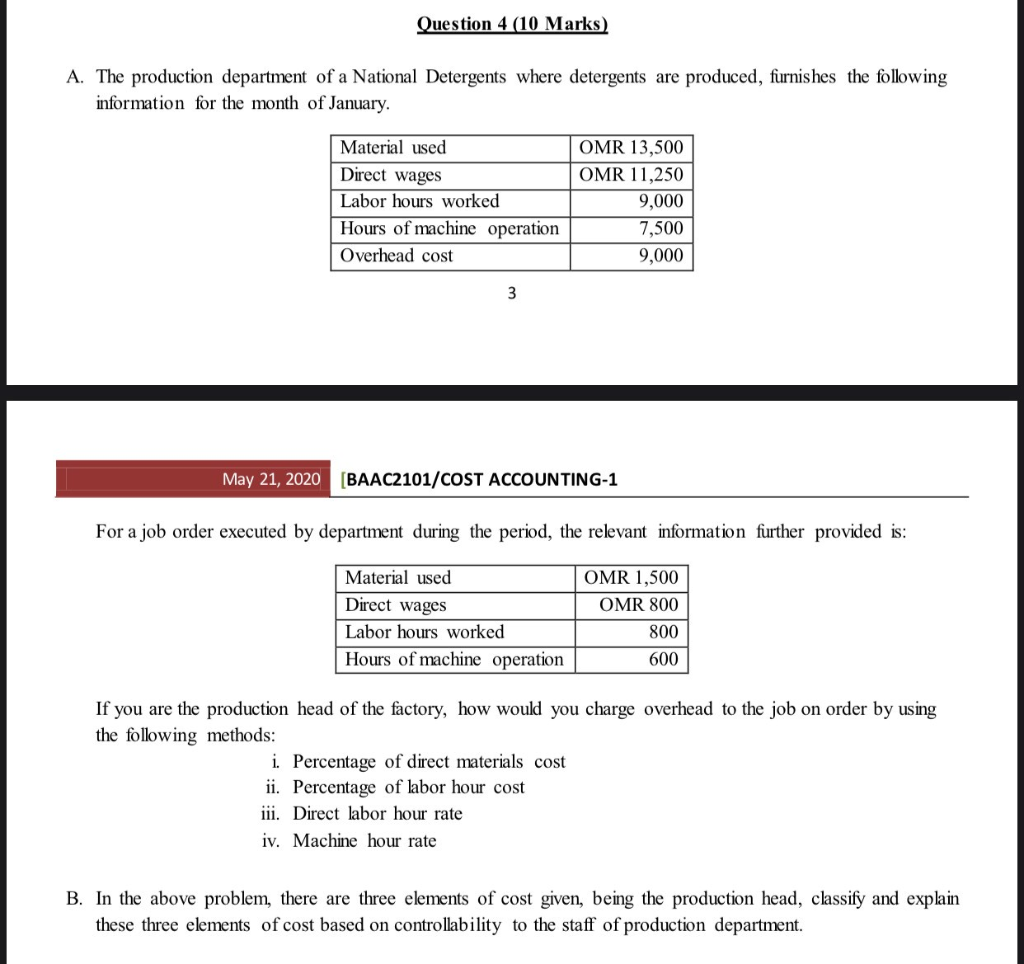WRITE ON KEYBORD AND SOLV IT QUICK PLEASE Question 4 (10 Marks)