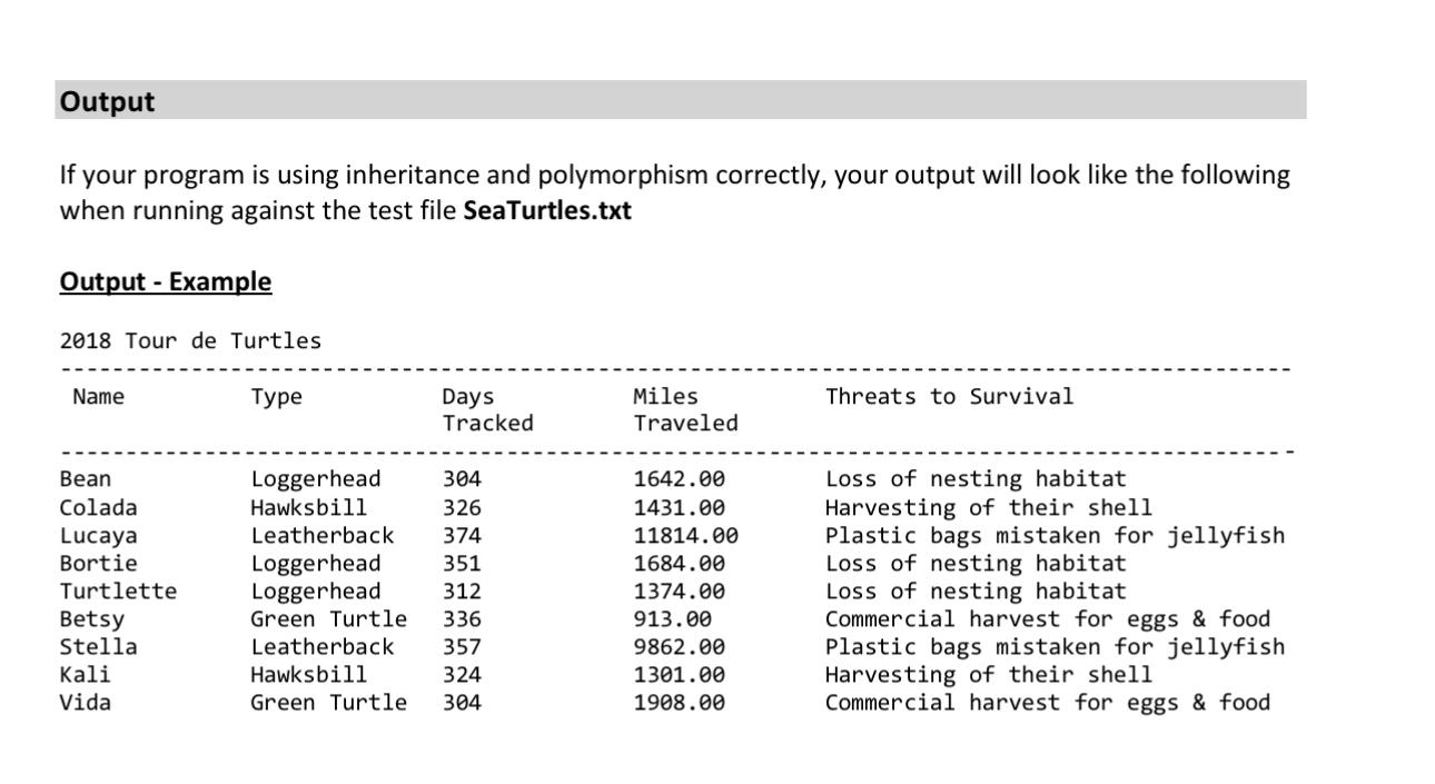 Algorithms Assignment \#2 Purpose: Review of classes, objects, inheritance and polymorphism. Effort: