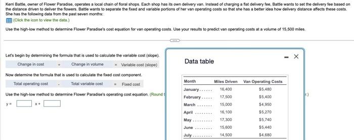 Please help. Will give thumbs up for correct answer. Kerri Battle, owner