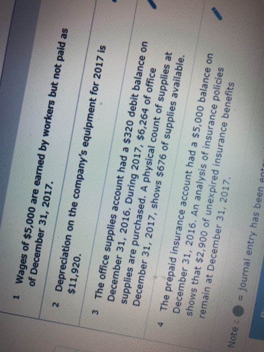 entries LO P1 a. Wages of $5,000 are earned by workers but