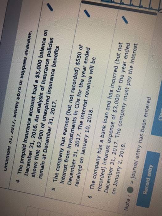 not paid as of December 31, 2017 b. Depreciation on the company's