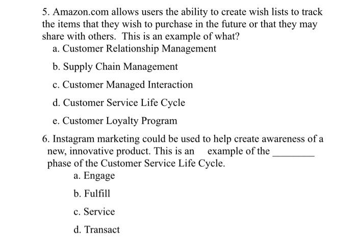  5. Amazon.com allows users the ability to create wish lists to