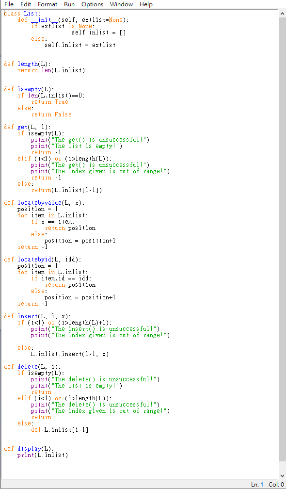 I need to write a program based on two finished programs (listm.py