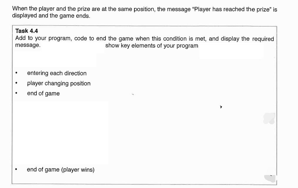 11 metres to collect a prize (" P "). The prize is