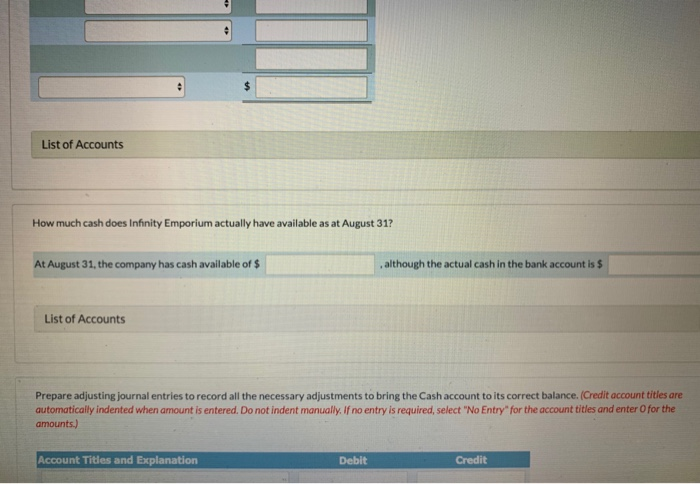 company's accounting system at that date was $72,928. The company's accountant reviewed
