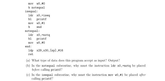 step, thank you!! 4. Consider the following program. , data iseq: .asciz