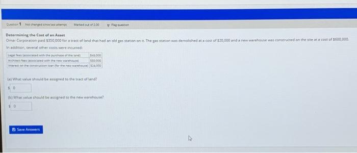 of an Asset Omar Corporen pod 350,000 for a tract et land