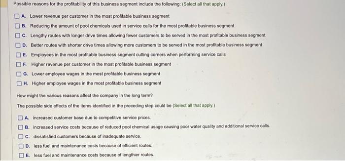 to residential customers. The company has three employees, each assigned to specific