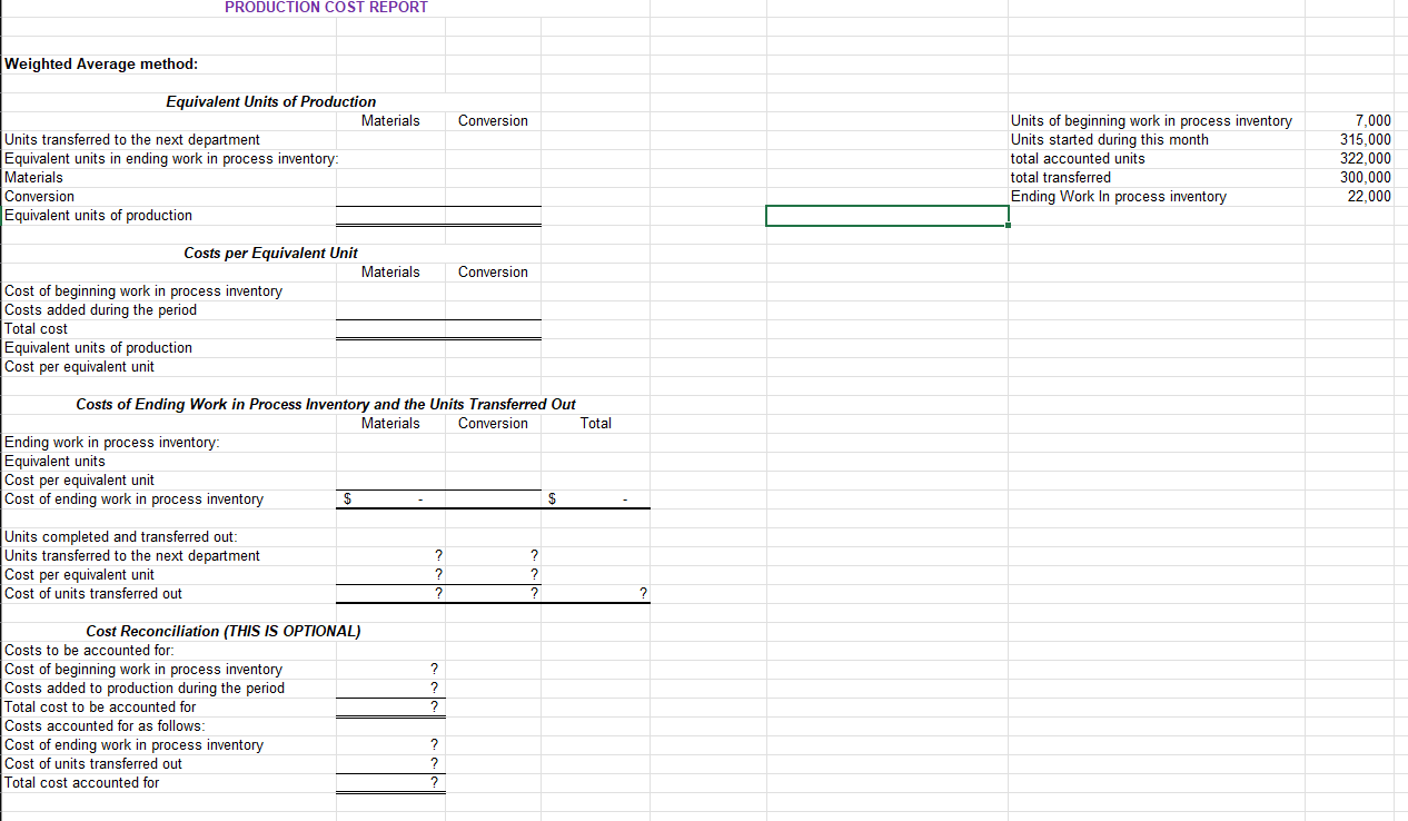 to calculate the UNITS to account for in order to determine your
