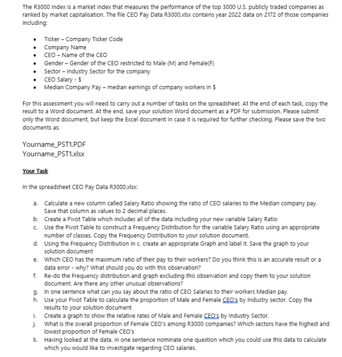 Hi Please help me solve this simple excel take home test. I