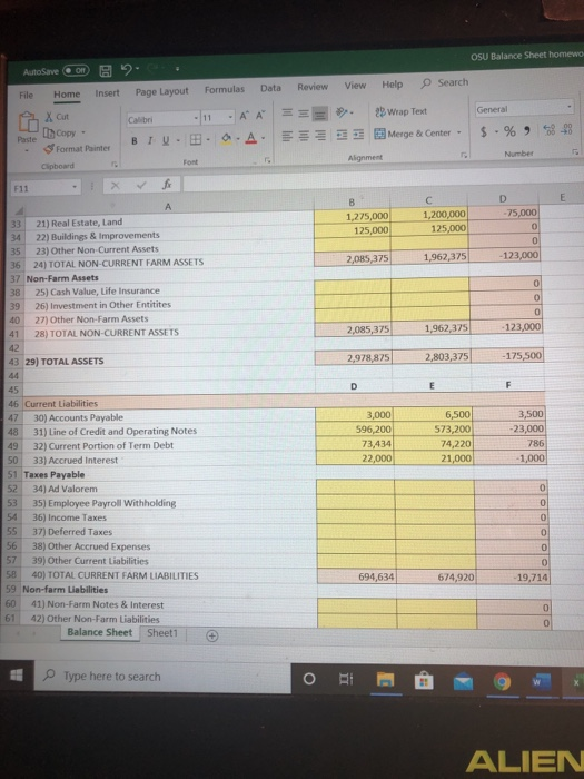 critically weak). Explain. 2. From the assignment 4 balance sheet numbers calculate