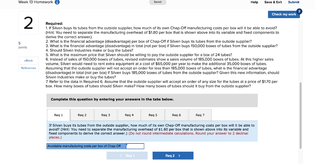 work 2 Silven Industries, which manufactures and sells a highly successful line