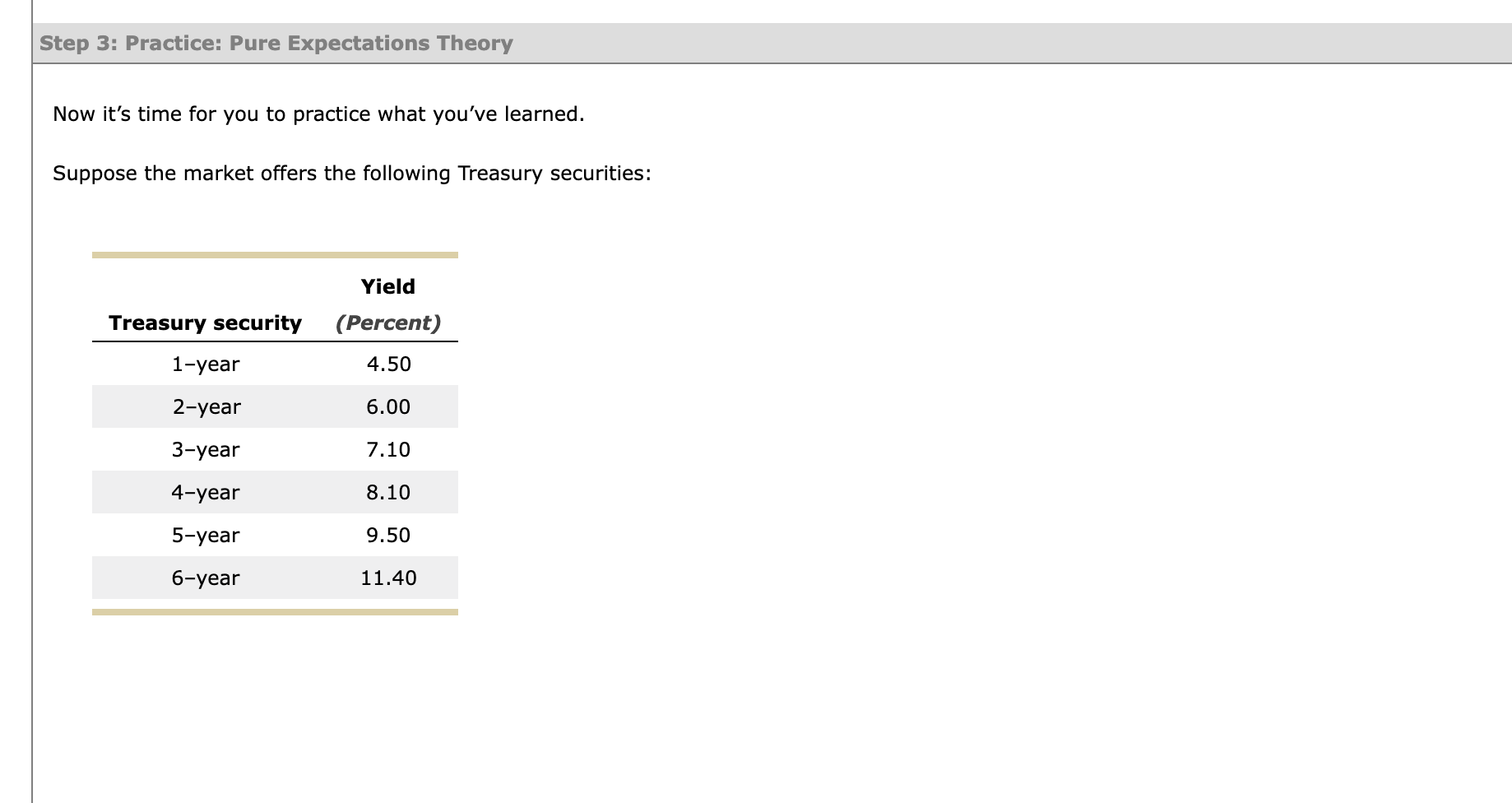 Now it's time for you to practice what you've learned. Suppose