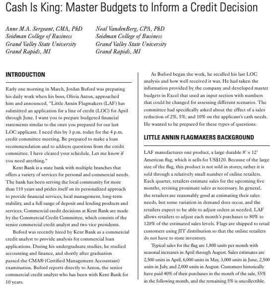 What problem is Little Annin Flagmakers facing? What does Little Annin Flagmakers