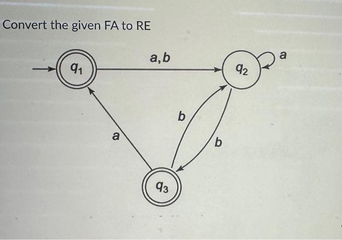 a(abb)b Convert the given RE to FA Convert the given FA to