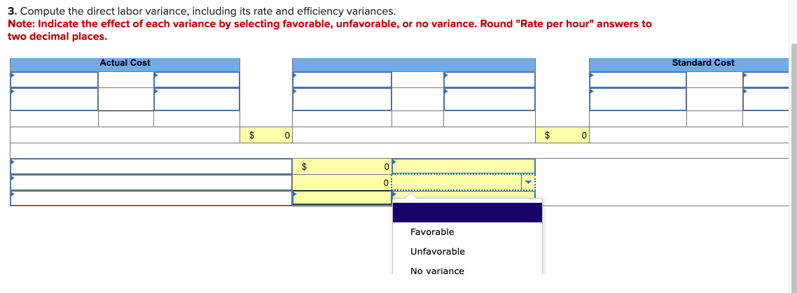 Direct materials price variance Direct materials quantity variance Total direct materials variance