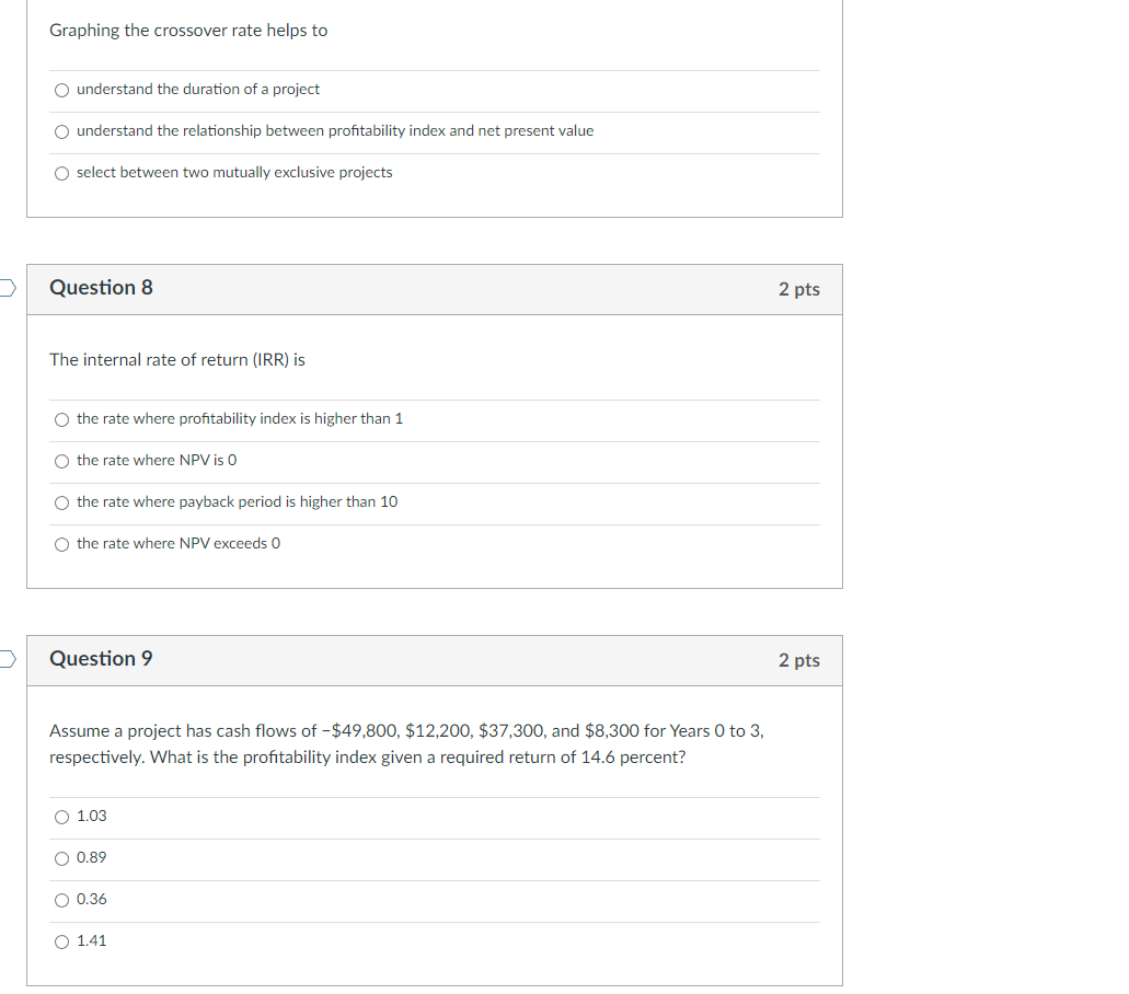  > D Graphing the crossover rate helps to O understand the