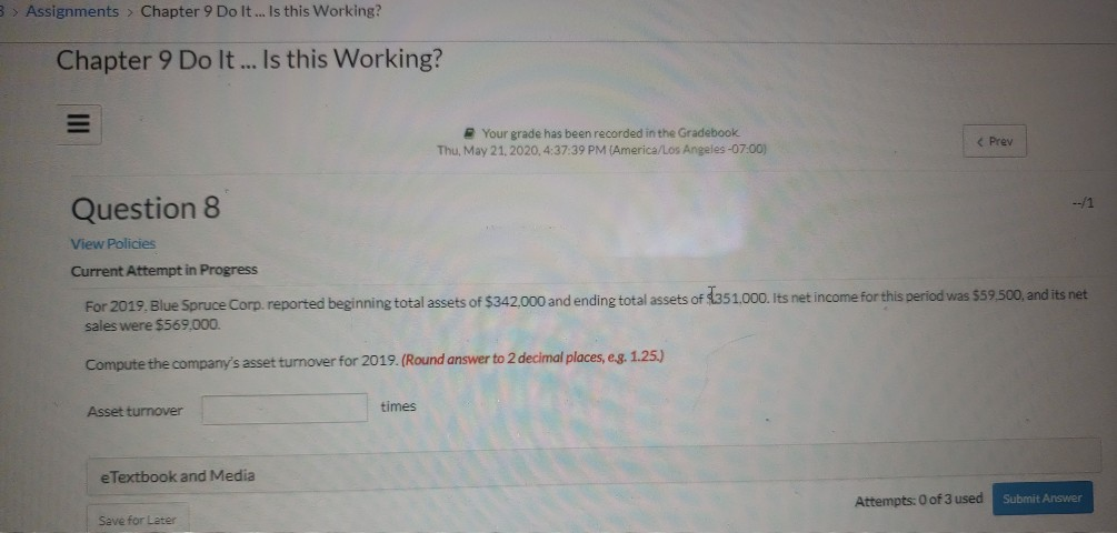 > Assignments > Chapter 9 Do It... Is this Working? Chapter