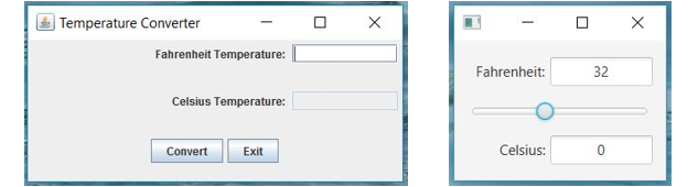 With a program that was based on Swing and AWT components. We