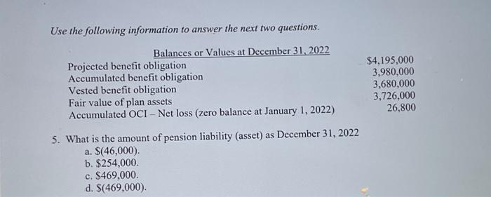 please explain the math behind this Use the following information to answer