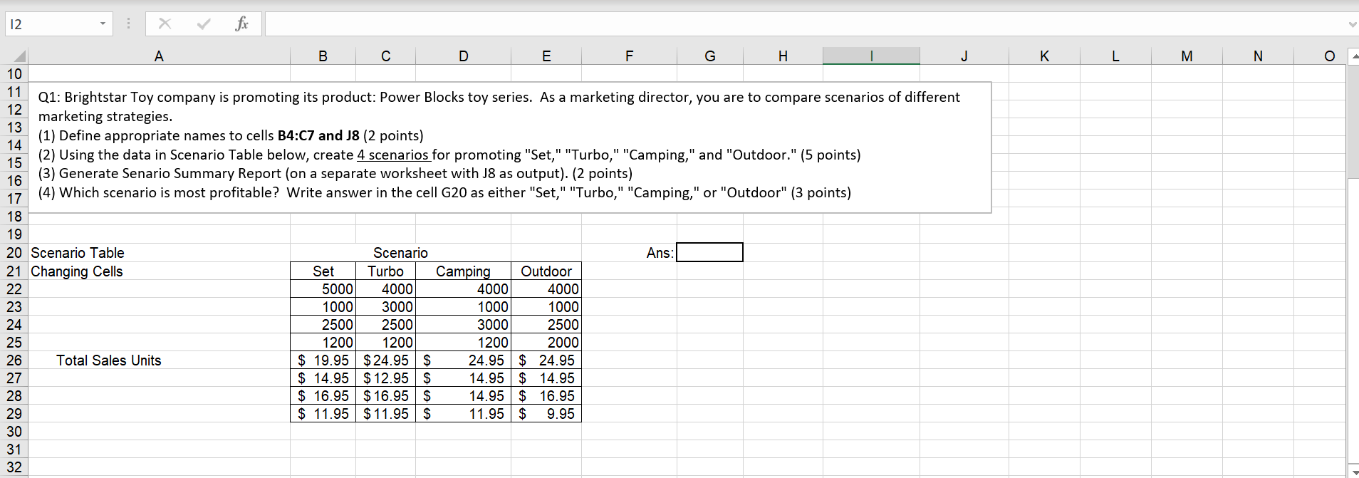 L M N o 1 Power Blocks Purchasing Plan $ 2 Number
