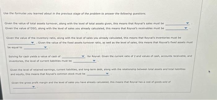 assets tumover, along with the level of total assets given, this means