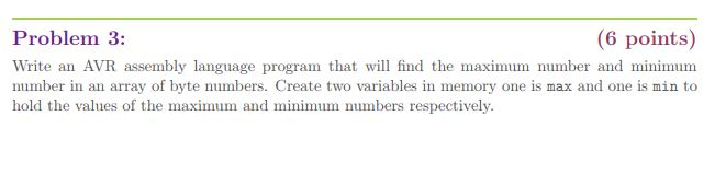 Please write this in assembly only, do not use C. Problem 3: