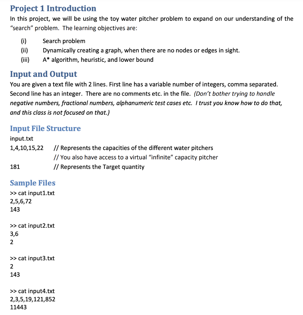 provide python code, and working results from the sample files Project