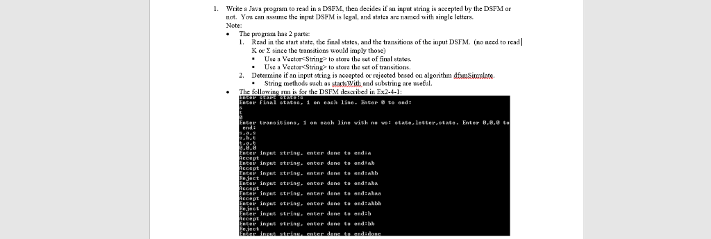 Write everything using a java code, not any other language. 1. Write