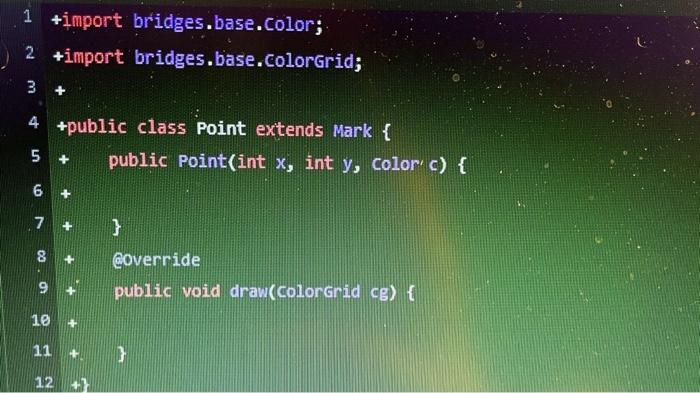 Point class is a subclass of the class Mark. Since Mark has