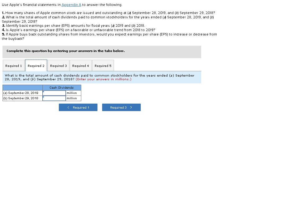 1. How many shares of Apple common stock are issued and outstanding