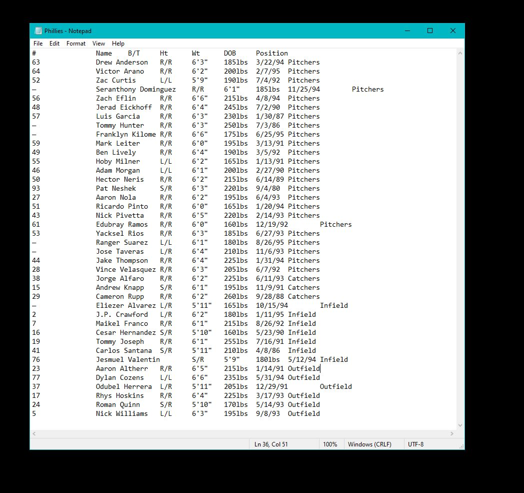 Write in Java. In baseball an array of 9 players per team