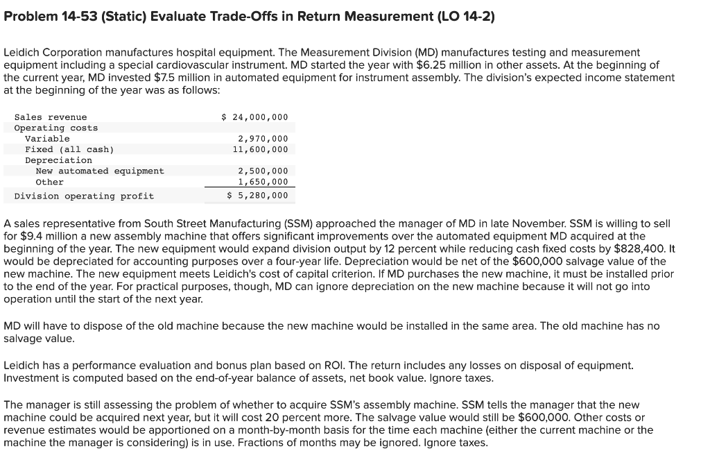 NEED HELP! PLEASE SHOW WORK!! WILL THUMBS UP! THANK YOU! Problem 14-53