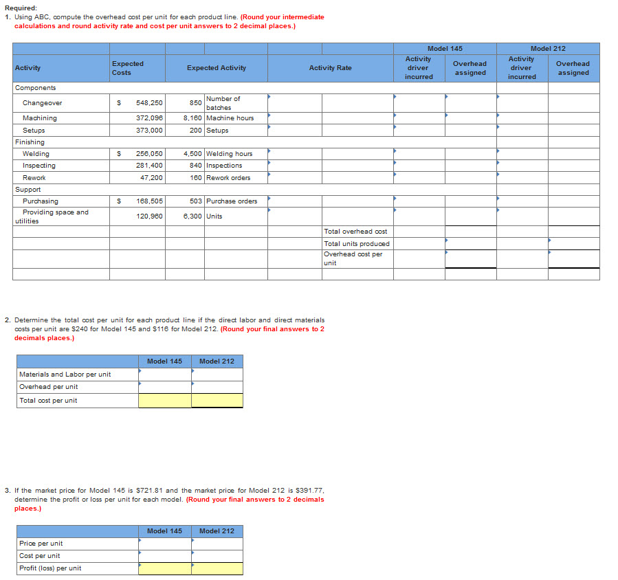 air conditioners. The company produces the mechanical systems in their components department.