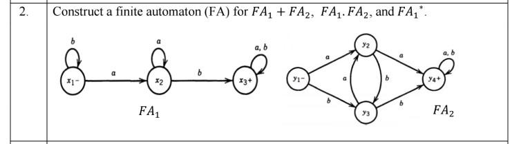  Subject - Theory Of Computation Bsc Computer Science 2. Construct a