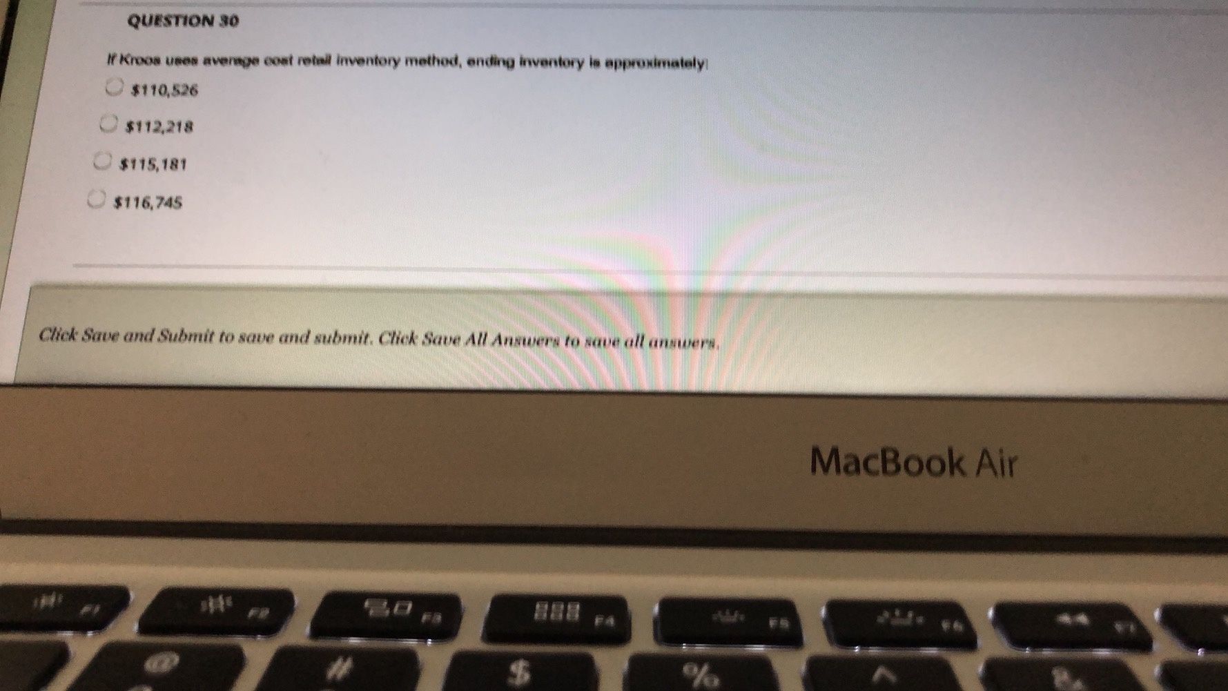 The following date is available for Kroos Company. Kroos usos retail inventory