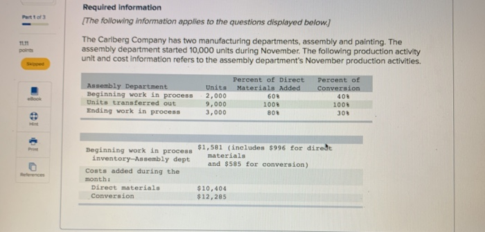 pls help get answers pt.1,2, and 3 :// Required Information The following
