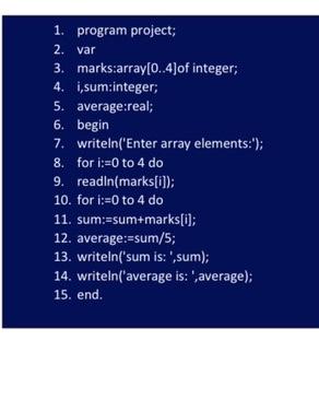 Write('Enter Second number:'); 10. readin(num2); 11. writeln; 12. if num 1> num