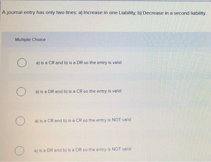 O a) is a CR and b) is a DR so the