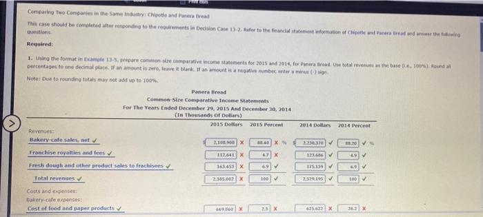  Comparing Two Companies in the same industry Code and para read