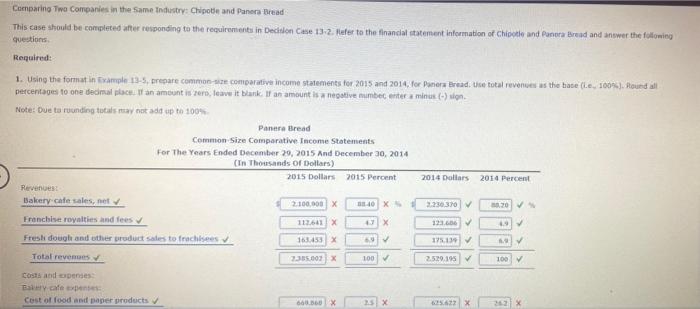perpare common are comparative income statements for 2015 and 2014, for part