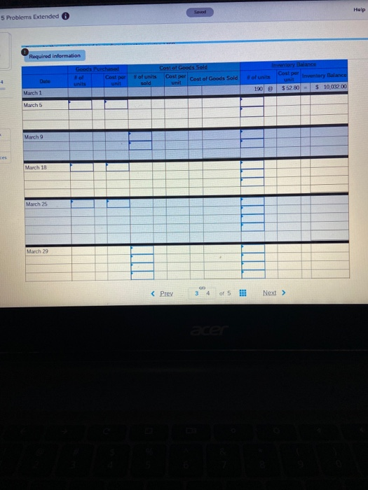 March 18 eferences March 25 March 20 Totals 17 Required information {The