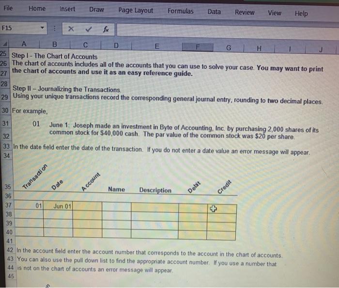  File Home Insert Draw Page Layout Formulas Data Review View Help