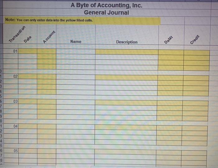 Byte of Accounting, Inc. by purchasing 2,000 shares of its common stock