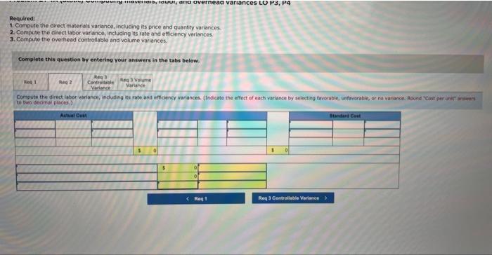 the folowing standard costs per unit for its single product. Overhead is