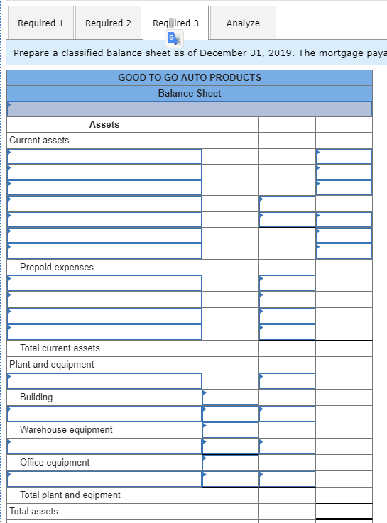 to service stations and repair shops. The adjusted trial balance data that