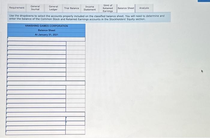 for the month ended January 31, 2021. If there are no dividends,